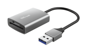 Trust Dalyx Compact, aluminium card reader with standard USB connector for use with (micro) SD cards