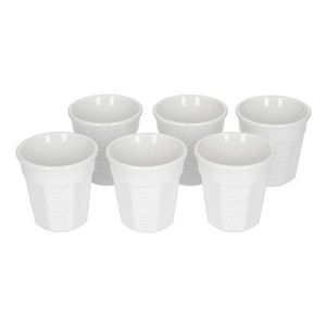 6 espreso puodelių rinkinys BIALETTI BICCHIERINI Porcelianas 6x 60 ml Balta