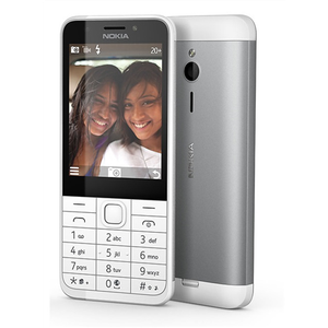 Nokia 230 Dual SIM (Silver) 2.8" TFT 240x320/ 16MB RAM/ Camera(primary) 2 MP, LED flash, Camera(secondary) 2 MP, 480p, LED flash, Video 240p@15fps/ microSD, up to 32 GB/ microUSB 1.1, BT/ 124.6 x 53.4 x 10.9 mm / 91.8g