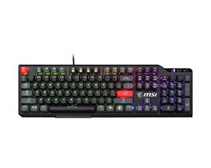 MSi VIGOR GK41 DUSK LR juoda laidinė žaidimų klaviatūra su Kailh Red mygtukais - US klavišų išsidėstymas