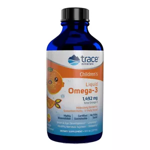 Trace Minerals, Skysti Omega-3 vaikams, 2400 mg, nuo 3m., 237ml