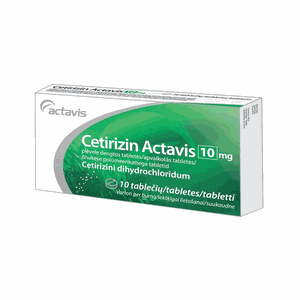 Cetirizin Actavis 10 mg plėvele dengtos tabletės N10