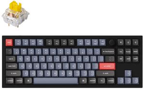 Keychron Q3 80% Carbon Black mechaninė klaviatūra (ANSI, RGB, Hot-Swap Gateron G Pro Yellow Switch)