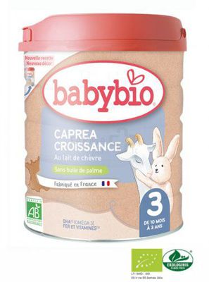 BABYBIO ekologiškas ožkų pieno mišinys Caprea 3 (10 mėn. - 3 m.) 800g
