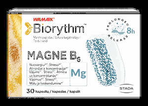 BIORYTHM magnis B6 kapsulės, N30