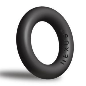Storas silikoninis itin elastingas penio žiedas juodas