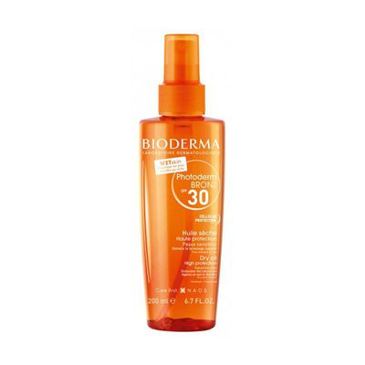 BIODERMA apsauginis aliejus nuo saulės Photoderm BRONZ Huile sèche SPF30, 200 ml