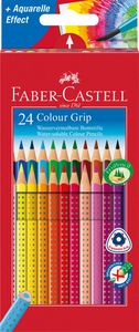 Akvareliniai pieštukai Faber-Castell Grip 2001, tribriauniai, 24 spalvos