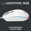 LOGITECH G203 Lightsync  white wired mouse
