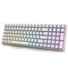 Royal Kludge RK100 White Wireless Keyboard | 96%, Hot-swap, Blue Switches, US, White