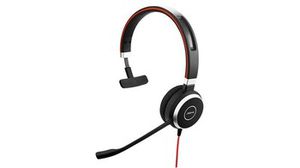 Jabra Evolve 40 UC Mono USB Headband Noise cancelling USB connector with mute-button and volume control on the cord
