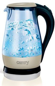 Virdulys Camry CR 1251 Standard kettle, Glass, Glass/Black, 2000 W, 360° rotational base, 1.7 L