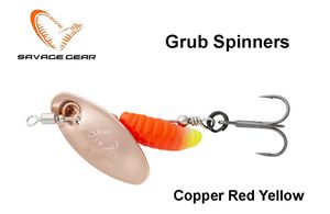 Sukriukė Savage Gear Grub Spinner Copper Red Yellow 3.8 g