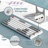 Royal Kludge RK100 Tri-mode Wireless Keyboard | 96%, Hot-swap, Blue Switches, US, White