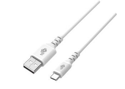 Cable USB-USB C 2m silicone white Quick Charge