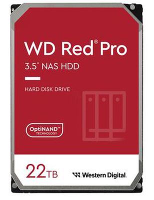 WD Red Pro NAS 22TB SATA 6Gb/s HDD 3.5inch internal 7200Rpm 512MB Cache 24x7 Bulk