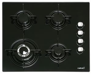 Dujinė kaitlentė CATA Hob CI 631 A/A 08041412 Gas on glass Number of burners/cooking zones 4 Rotary knobs Black