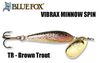 Sukriukė Blue Fox Minnow Spin Vibrax Brown Trout 7 g