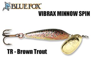 Sukriukė Blue Fox Minnow Spin Vibrax Brown Trout 7 g