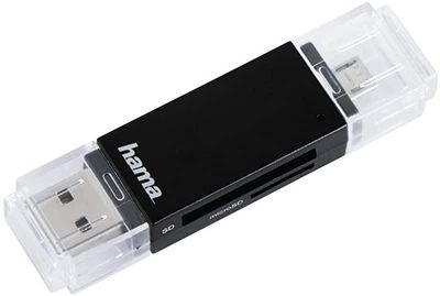 Hama USB 2.0 OTG Card Reader Basic SD/microSD black