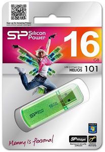 Silicon Power | Helios 101 | 16 GB | USB 2.0 | Green