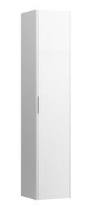 Pakabinama aukšta spintelė BASE 35x165x33,5 cm, balta matinė, durų vyriai dešinėje