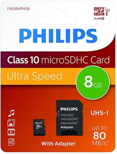 Philips MicroSDHC Card 8GB Class 10 UHS-I U1 incl. Adapter