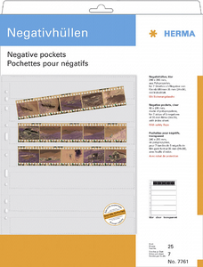 Herma Negative pockets PP clear 25 Sheets/5-Strips 7761