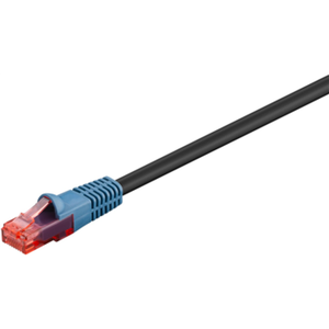 Goobay | CAT 6 Outdoor-patch cable U/UTP | 94389 | 15 m | Black | Prewired, unshielded LAN cable with RJ45 plugs for connecting network components; Double-layer polyethylene jacket protects the network cable outdoors and makes it extremely weather-resistant; The outdoor Ethernet cable is ideal for the garden, balcony, camping, building facades and surveillance cameras; High-quality copper-clad aluminium wire (CCA) and gold-plated contacts guarantee an excellent, powerful network connection; Latch protection on the RJ45 connector prevents the latch from snagging or breaking off, helping to provide a reliable internet connection; CAT 6 outdoor cable is suitable for Gigabit Ethernet with speeds of up to 10/100/1000 Mbit/s