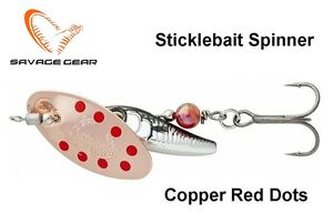 Sukriukė Savage Gear Sticklebait Spinner Copper Red Dots 9.1 g