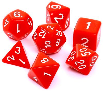 REBEL RPG Dice Set - Matte - Red