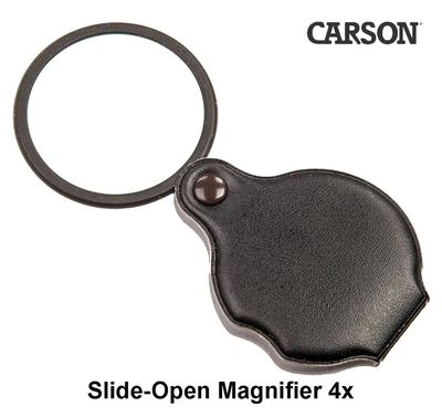 Didinamasis stiklas Carson Slide-Open Magnifier 4x MLP išsiuntim