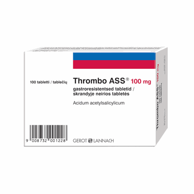 Thrombo ASS 100 mg skrandyje neirios tabletės N100