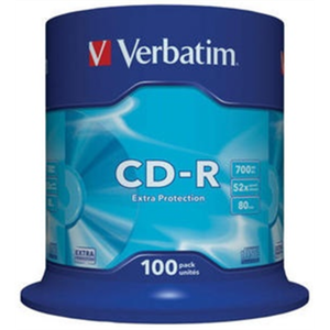 VERBATIM CD-R 80 min. / 700 MB 52x 100-pack spindle DataLife extra protection surface