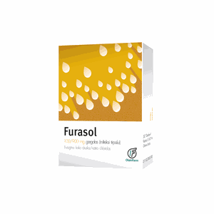 Furasol 100 mg/900 mg gargalas (milteliai tirpalui) N5