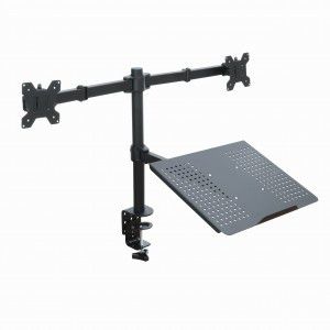 ART Desk Mount For 2 LED/LCD Monitors 13-27inch + notebook