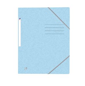 Dėklas dokumentams su gumele ELBA OXFORD, A4, kartoninis, pastelinė mėlyna