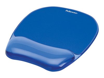 Pelės kilimėlis Fellowes Fellowes Gel Mouse pad with wrist pillow Crystal 23 cmx20.2 cmx3.2 cm Blue