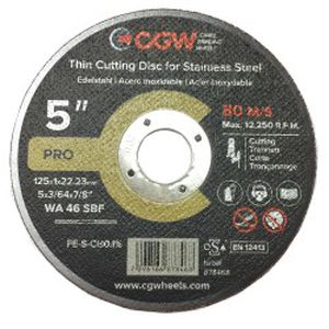 Metalo pjovimo diskas CGW 125x1x22,2 WA46 SBF T-1 INOX