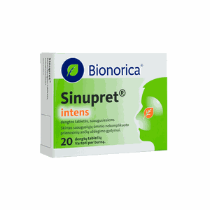 Sinupret intens 160 mg dengtos tabletės N20