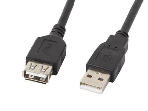 Lanberg Extension cable USB 2.0 AM-AF black 1.8M