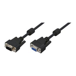 LogiLink VGA extension cable male female, black, 3m
