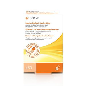 Livsane vitaminas C 500 mg kapsulės N60
