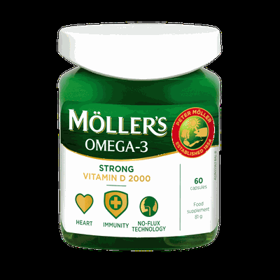 MÖLLER’S STRONG + VITAMIN D, kapsulės N60