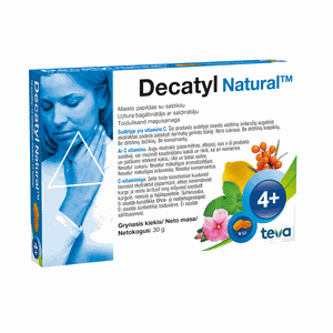 Decatyl Natural pastilės N12
