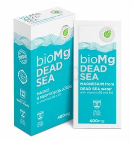 Maisto papildas bioMg DEAD SEA + vit. B6, B12 milteliai N7