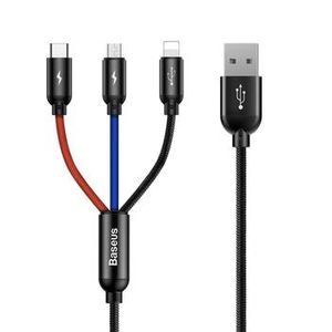 CABLE USB TO 3IN1 1.2M/BLACK CAMLT-BSY01 BASEUS