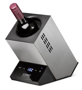 Vyno šaldytuvas Caso WineCase 1 buteliui, Inox