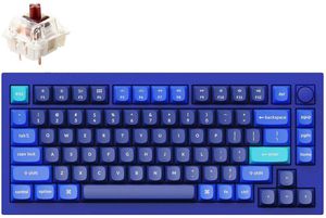 Keychron Q1 QMK wired mechanical 75% keyboard (ANSI, RGB, Hot-swap, Gateron G Pro Brown Switch)