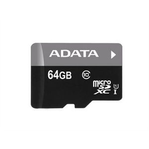 A-DATA 64GB Premier microSDHC UHS-I U1 Card (Class10) with adapter Retail